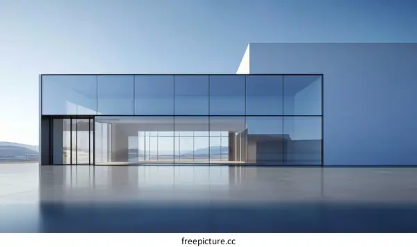 Modern Glass Building Exterior View