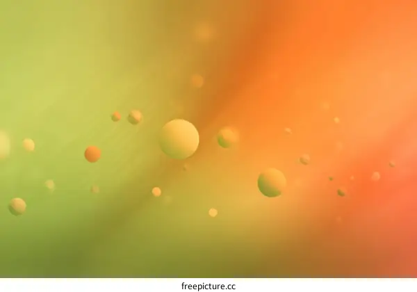 Abstract Colorful Gradient Background with Floating Spheres