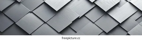 Abstract Geometric Metal Tiles Pattern