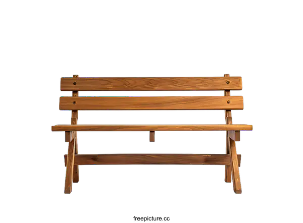 [Transparent Background PNG]Wooden Bench Isolated on White Background