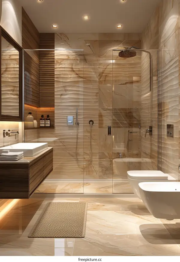 Modern and simple style bathroom