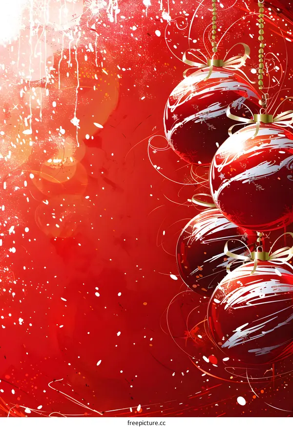 Christmas red ball ornaments