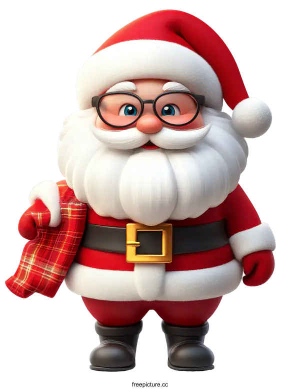 [Transparent Background PNG]Cartoon Santa Claus Illustration for Christmas
