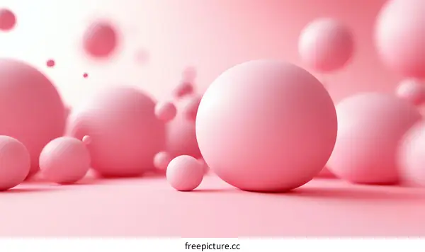 Abstract Pink Sphere Composition