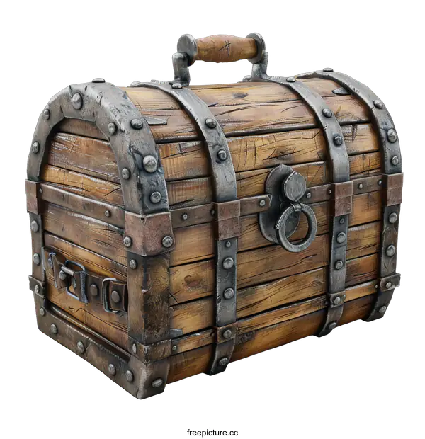 [Transparent Background PNG]Old Wooden Chest on transparent background