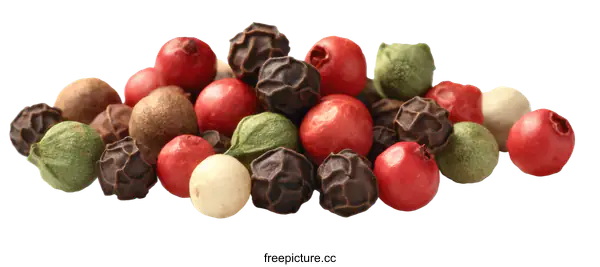 [Transparent Background PNG]Colorful Peppercorns Close-up
