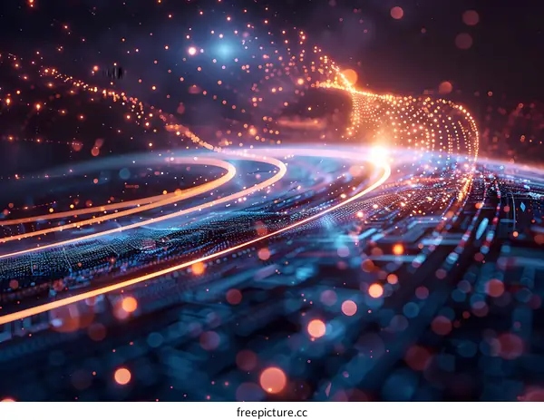 Abstract digital world background