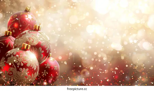 Christmas Decorations in Red and Gold