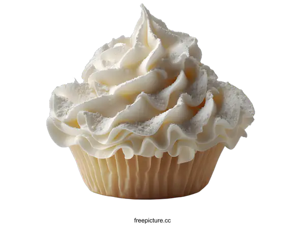 [Transparent Background PNG]Scrumptious Vanilla Cupcake