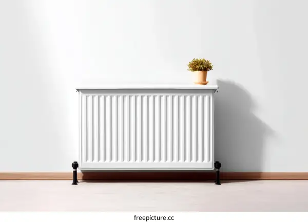 White Radiator in a Modern Room Setting