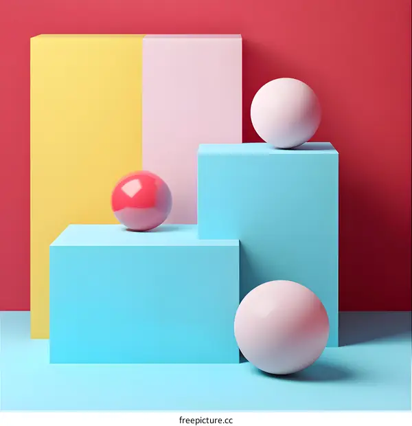 Abstract Colorful Geometric Shapes Background