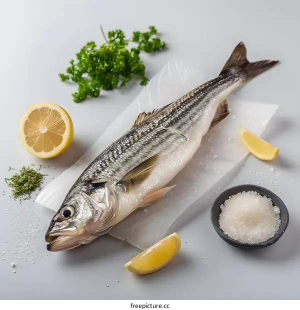 Fresh Sea Bass with Lemon and Herbs