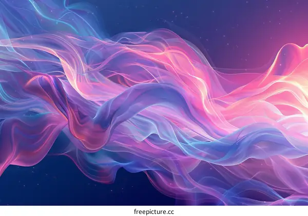 Abstract Colorful Flowing Fabrics Design