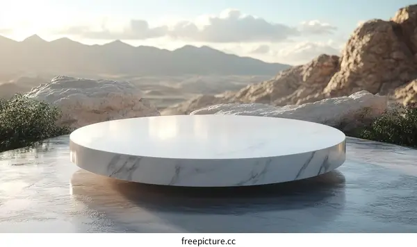 Modern Minimalist Marble Product Display Platform