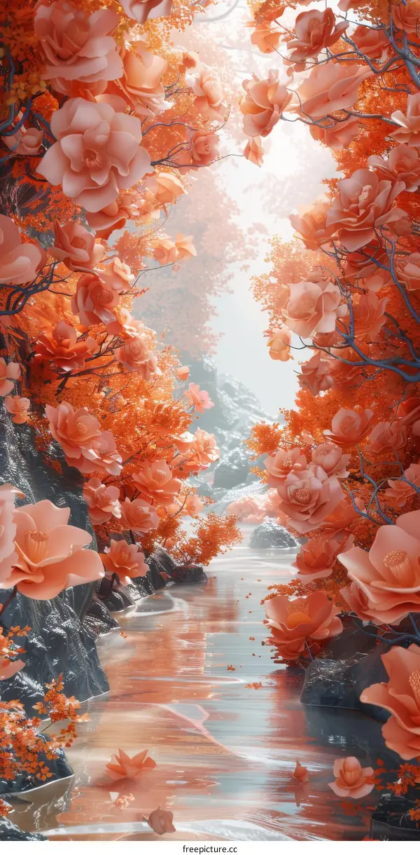 Floral Fairy Tale River Pathway