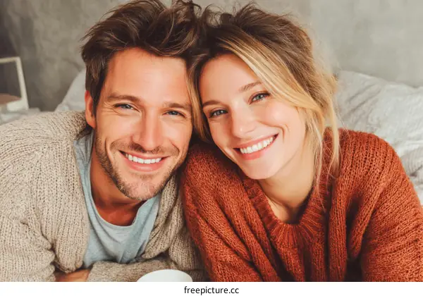 Happy Couple Relaxing at Home