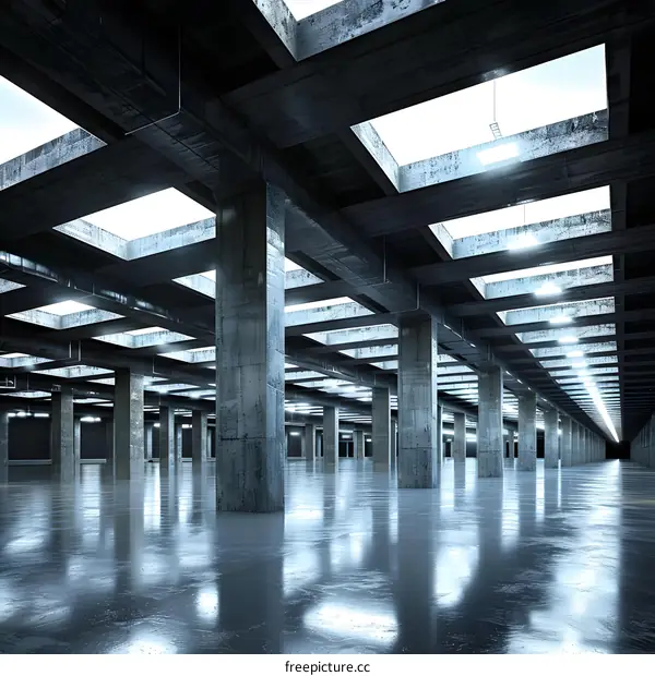 Concrete Architecture with Square Windows