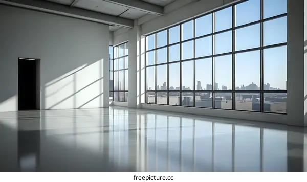 Spacious Modern Loft with City Skyline View