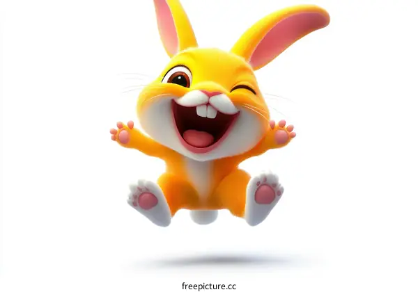Happy Cartoon Bunny Illustration