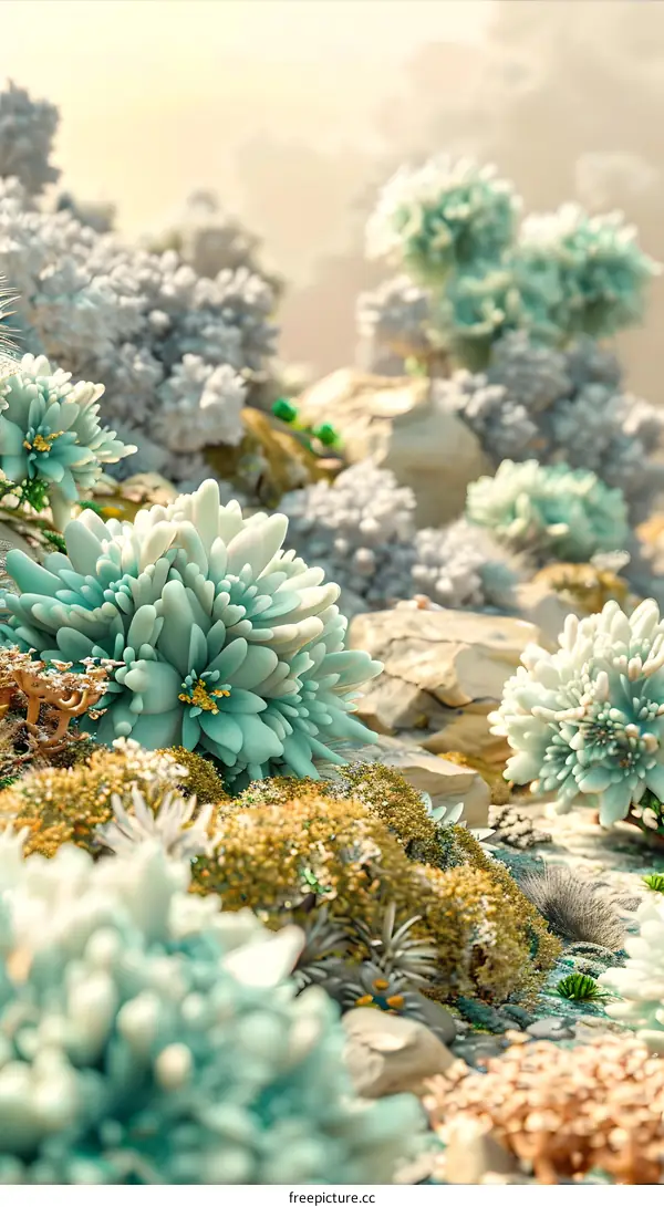 Abstract Floral Illustration With Pastel Colors And Soft Lighting