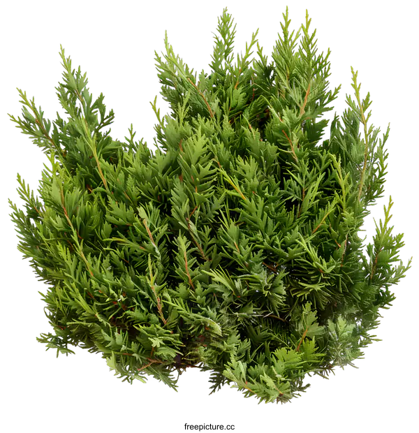 [Transparent Background PNG]Green Bush With Leaves Isolated On White Background