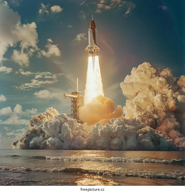 Space Shuttle launch from Kennedy Space Center, Florida