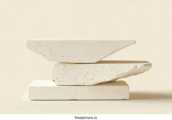 Minimalist White Stone Display Platform