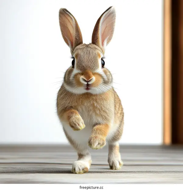 Adorable Baby Rabbit in Action