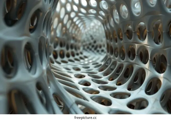 Abstract Organic Tunnel Structure Render
