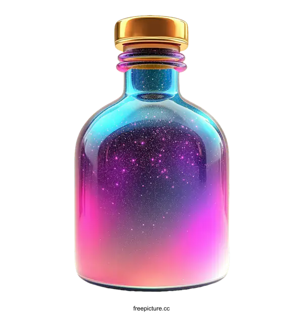 [Transparent Background PNG]Magical Universe Bottle Illustration