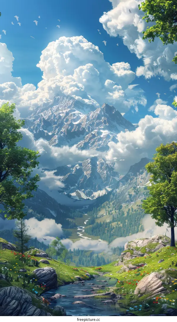 Dreamlike Valley: A Fantasy Landscape