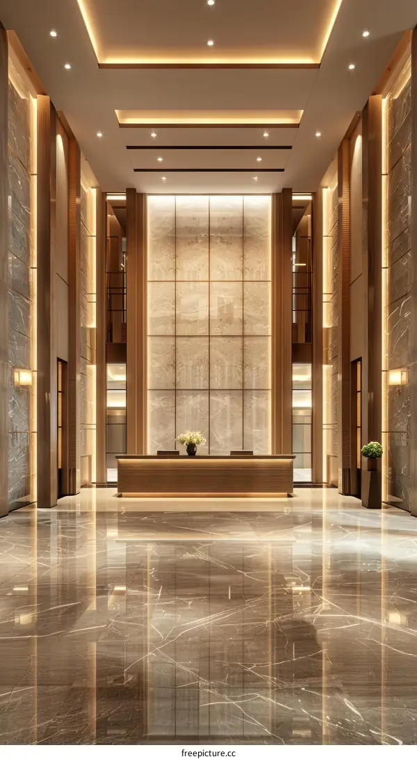 Modern Elegant Hotel Lobby Interior Design