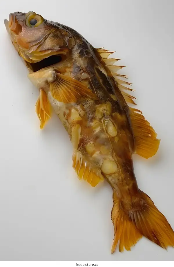 Preserved Fish on White Background