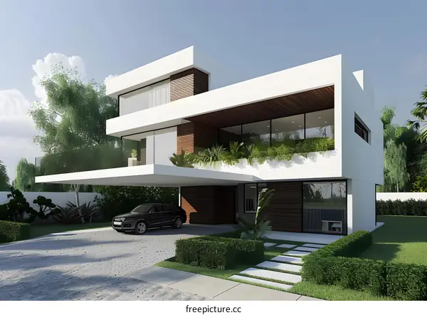 Modern House Exterior Design with Minimalist Architecture