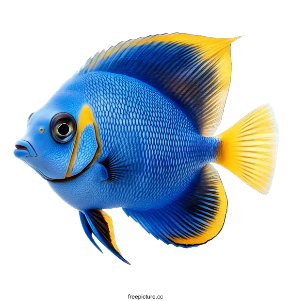 [Transparent Background PNG]Beautiful Blue Fish Illustration