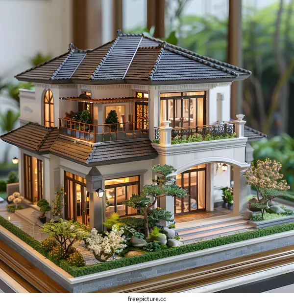 Exquisite Chinese-style villa model
