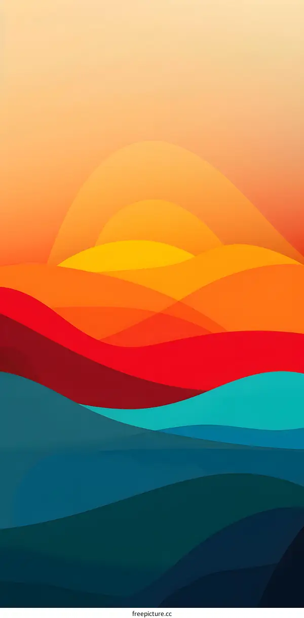 Abstract Background with Orange and Blue Colors