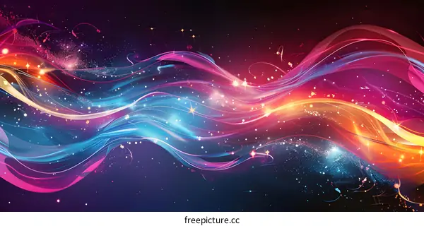 Colorful Wavy Gradient Abstract Futuristic Background
