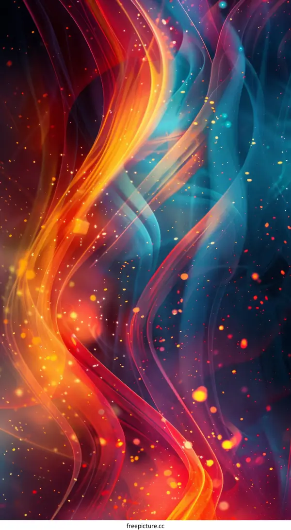 Abstract colorful wavy background