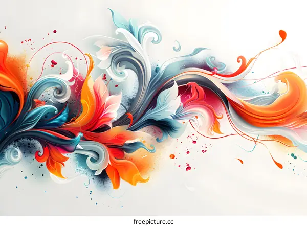 Colorful Abstract Floral Design