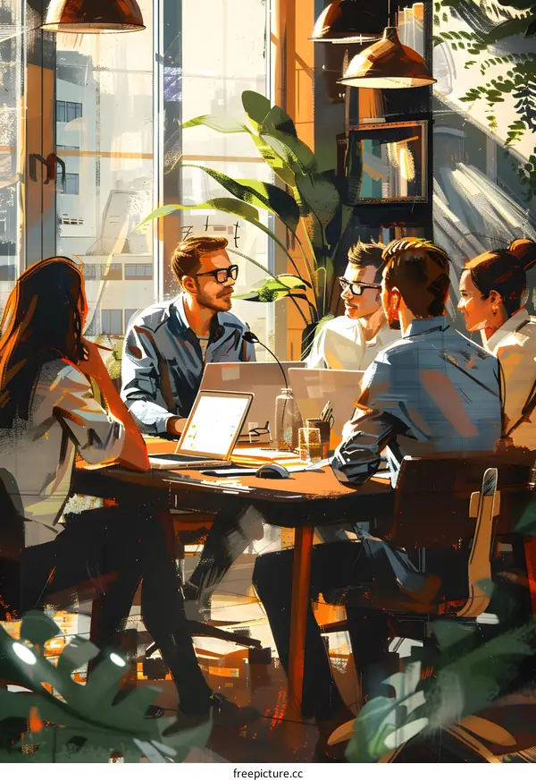 business meeting in a modern office