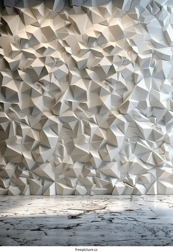 Geometric White Wall Pattern Background
