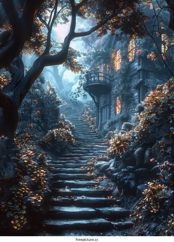 Mystical Cottage in an Enchanted Realm