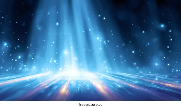 Abstract Blue Light Beam Background