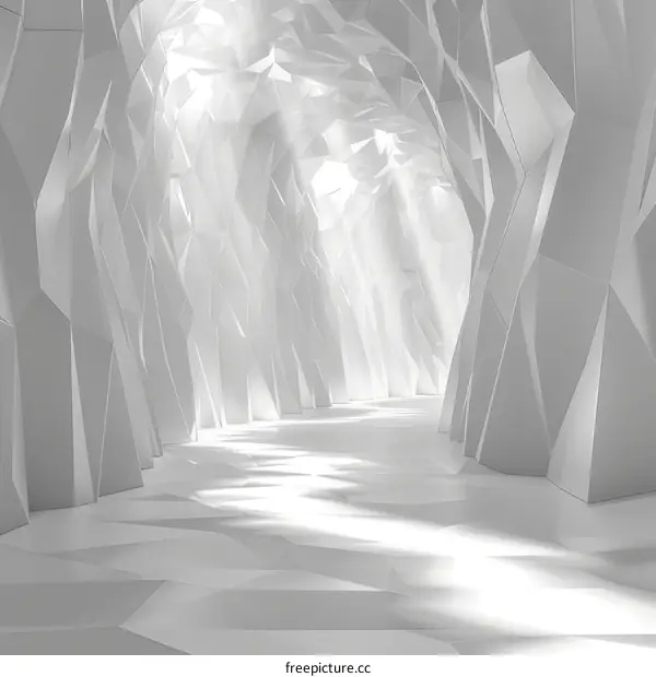 Futuristic White Sci-Fi Tunnel