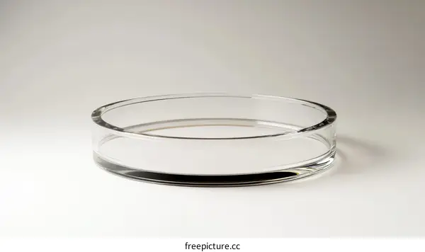 Empty Clear Glass Dish