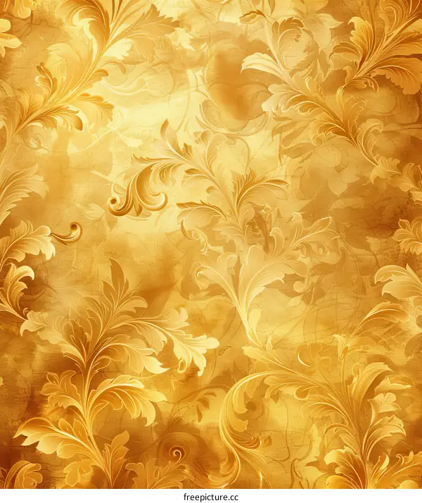 Golden floral pattern