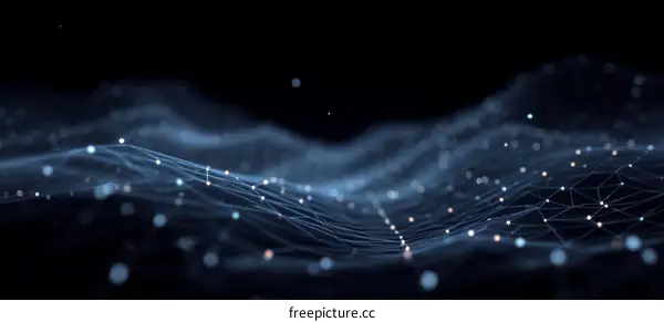 Abstract Digital Network Wave Background