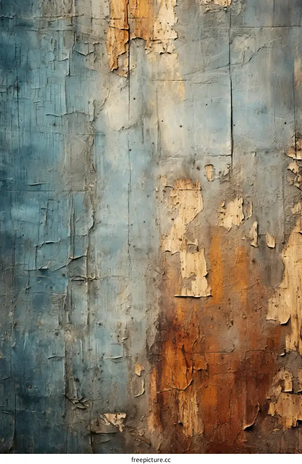 Blue Weathered Wooden Wall