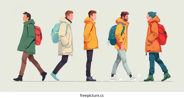 Male Winter Fashion Illustration